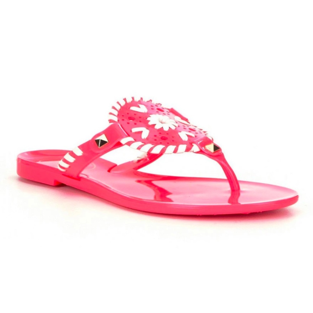 jack rodgers pink and white jelly sandal